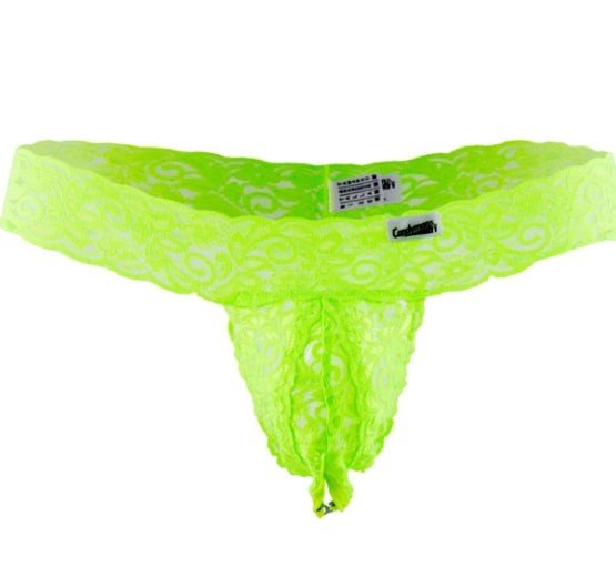 XL CandyMan Thong Peek a Boo Lightweight Green 99316 35