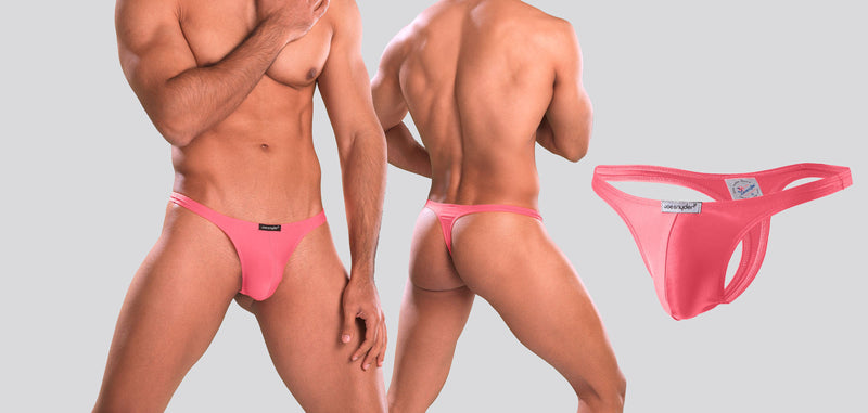 XL JOE SNYDER Polyamide Spandex Thong Pink MX3