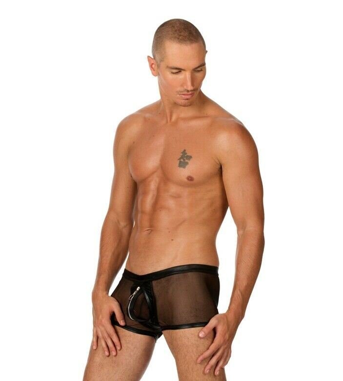 XS Gregg Homme Briefs Forbiden Zippered See - through Brief 87105 1464