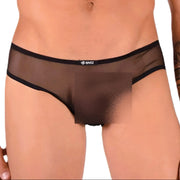 XS SMU Aristocrat C - Thru Lace Brief Black/Pink 33608 MX141