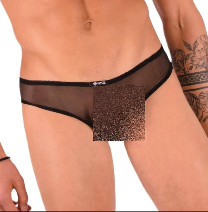 XS SMU Aristocrat C - Thru Lace Brief Black/Red 33610 MX145
