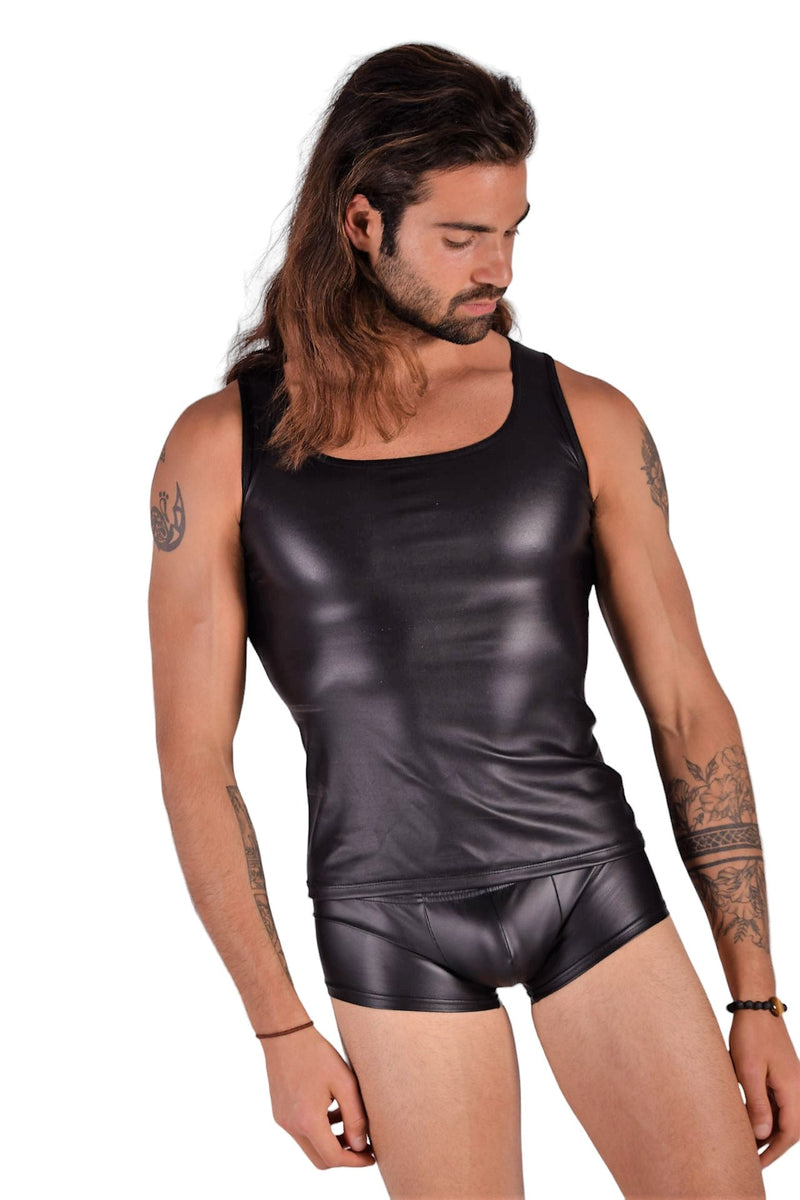 XS SMU Leather Look KIT Boxer Brief and Tank top 125965 MX9 582