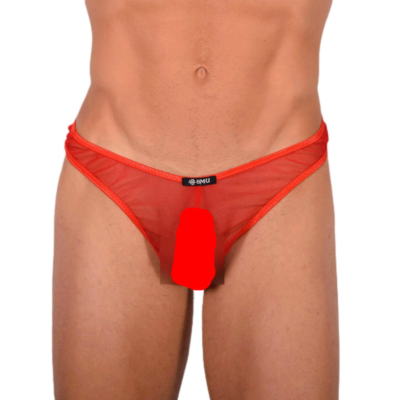 XS SMU Sensual C - Thru Red Thong 33852 MX171