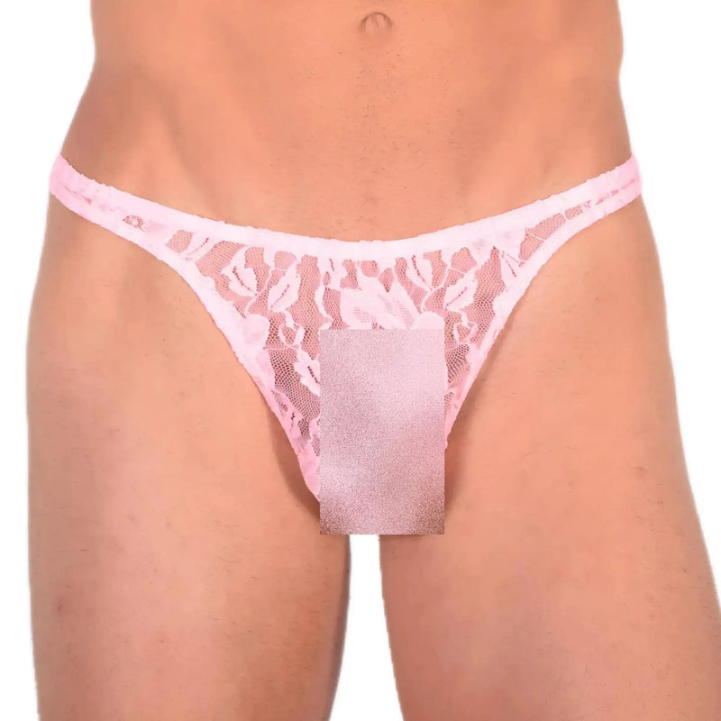 XS SMU Sensual C - Thru Thong Floral Pink 33572 MX132