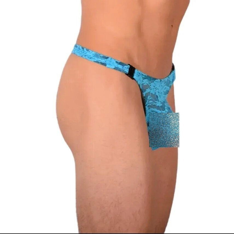 XS SMU Sensual Detachable C - Thru Turquoise Thong MX20 340996