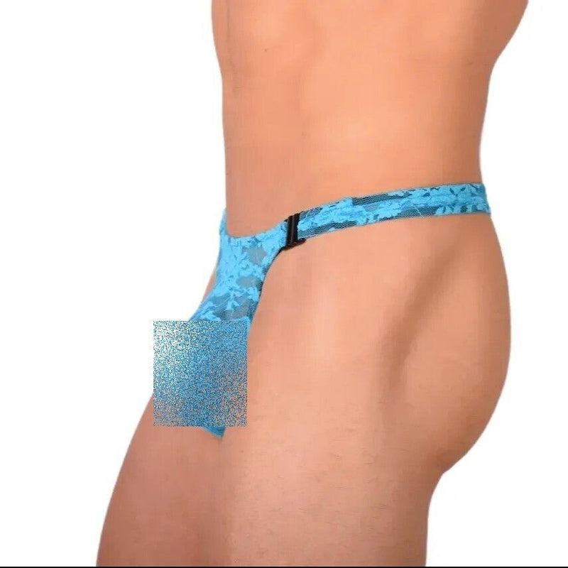 XS SMU Sensual Detachable C - Thru Turquoise Thong MX20 340994