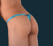 XS/S SMU Mens Detachable Shiny turquoise thong 33385 MX117