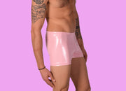 XS/S SMU Mens Faux Leather Look Hipster Underwear Pastel Pink 43153 MX125