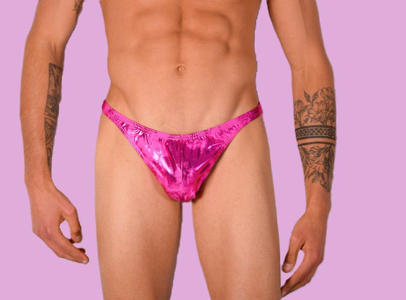 XS/S SMU Mens Flashy Pink Thong 33416 MX111