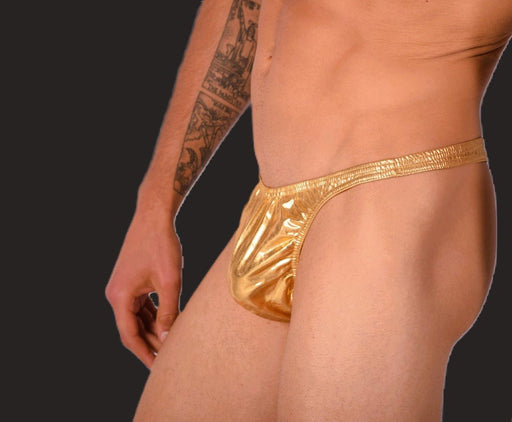 XS/S SMU Mens Hot Gold Flash Thong 33400 MX112