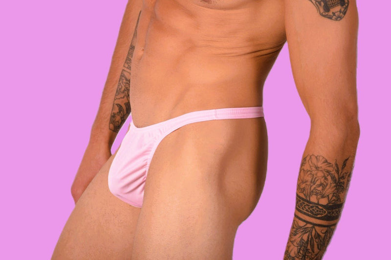 XS/S SMU Mens Pastel Pink Thong 33414 MX112