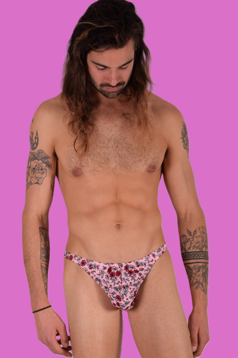 XS/S SMU Mens Thong Underwear 33485 PRINT MX111