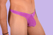 XS/S SMU Mens Underwear Thong Sheer Purple 33364 MX113