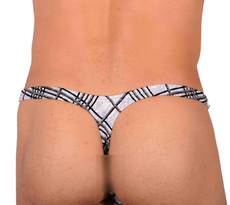 XS/S SMU Sensual Silver Party Thong MX20 340704