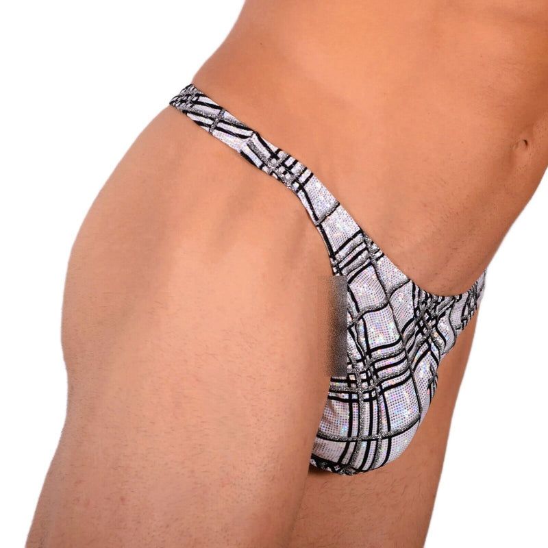 XS/S SMU Sensual Silver Party Thong MX20 340705