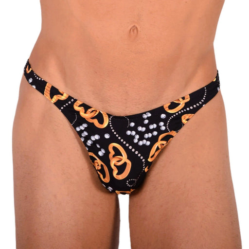 XS/S Smu Tanning Walking around Black Rings Thong MX19 340421