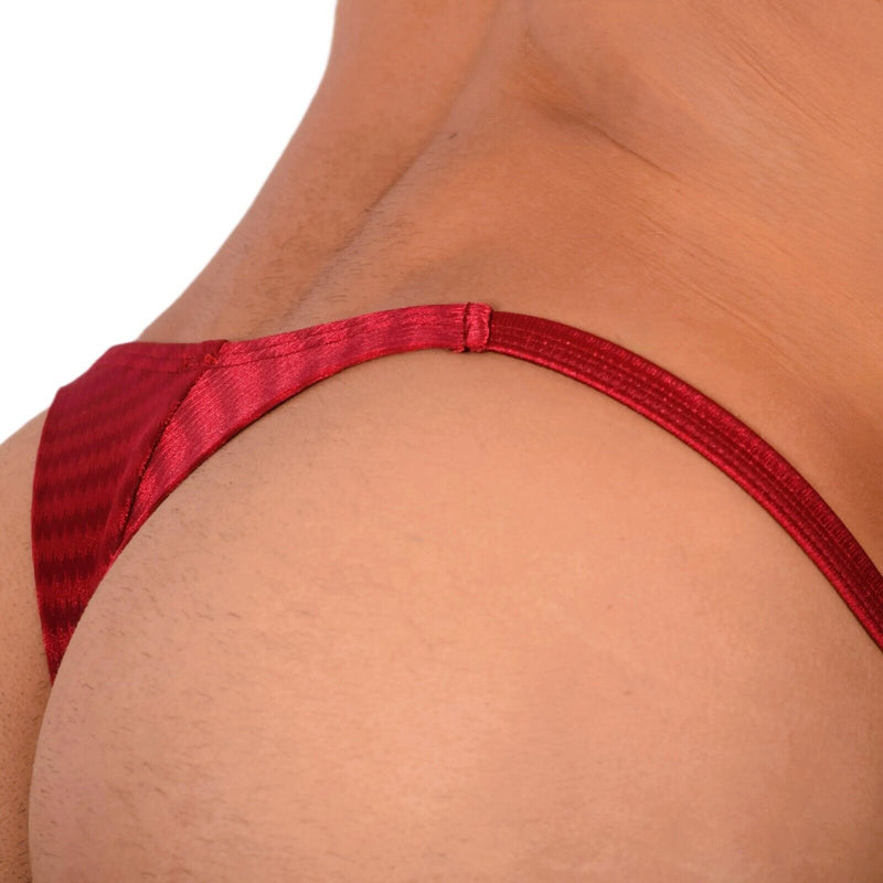 XS/S SMU Tanning Walking around Red Thong MX20 340555