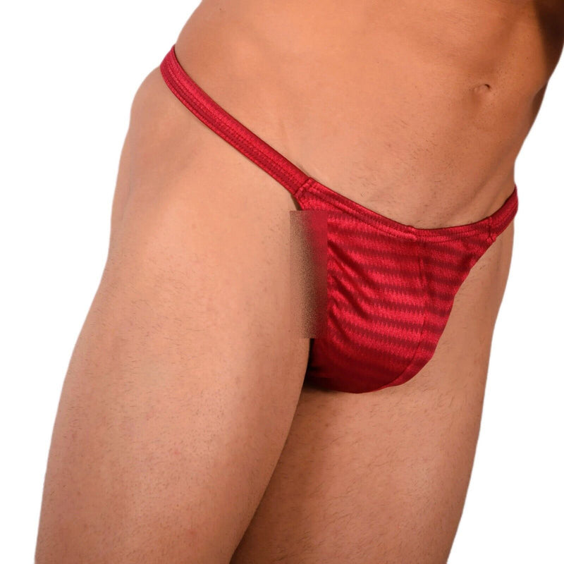 XS/S SMU Tanning Walking around Red Thong MX20 340556