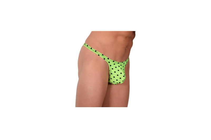 XS/S SMU Thong Lime Dots 34162 MX216