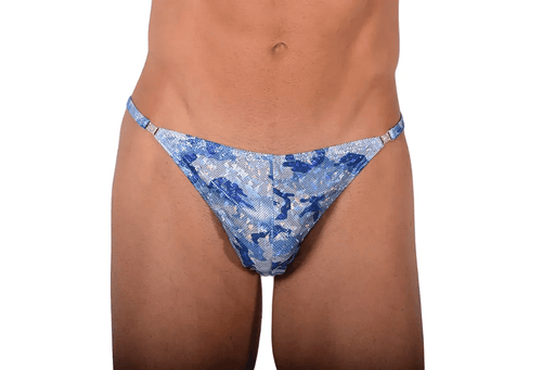 XS/S SMU Thong Rhinestones Aqua Flash 28'' 30'' Waist MX10 1005921