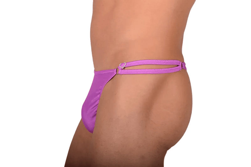 XS/S SMU Thong Rhinestones Purple 28'' 30'' Waist MX10 1005973