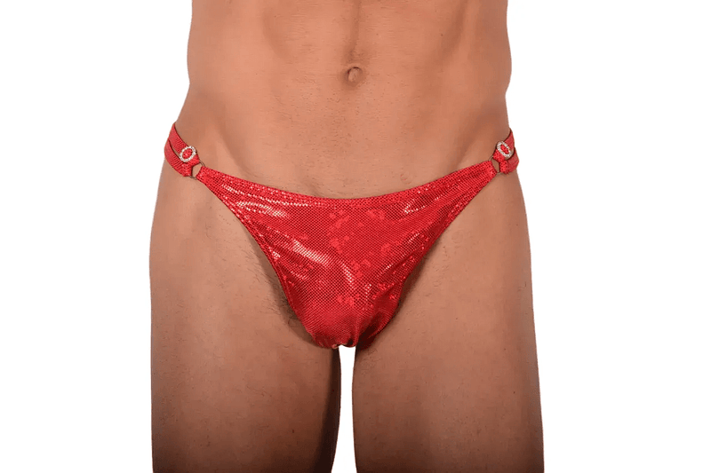 XS/S SMU Thong Rhinestones Red Flash 28'' 30'' Waist MX10 1005931