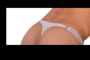 XS/S SMU Thong Rhinestones Silver 28' 30' Waist MX10 1005996
