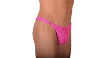 XS/S SMU Thong Rhinestones Splash Pink 28'' 30'' Waist MX10 1005945