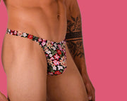 XS/S SMU Underwear Thong Flowers Print 33446 MX113