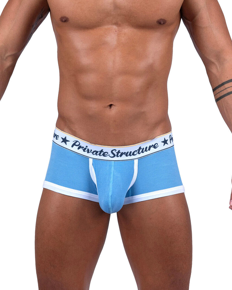 PRIVATE STRUCTURE Classic Boxer Mid-Waist Trunk Scrub-Jay Blue 4530 101