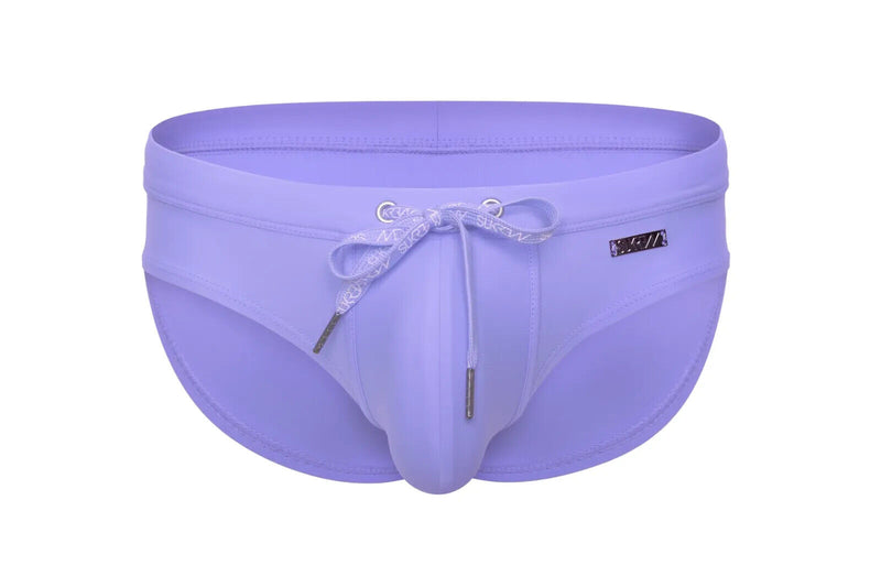 SUKREW Swim Briefs Torrent Rounded Contoured Pouch Lined Blueberry Milkshake 35