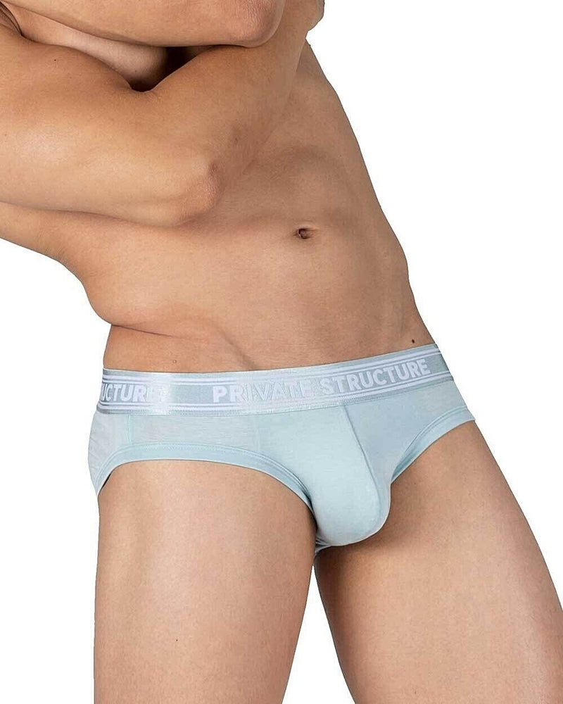 PRIVATE STRUCTURE Viscose Bamboo Mini Briefs Mid-Waist Frost Blue 4378 59A
