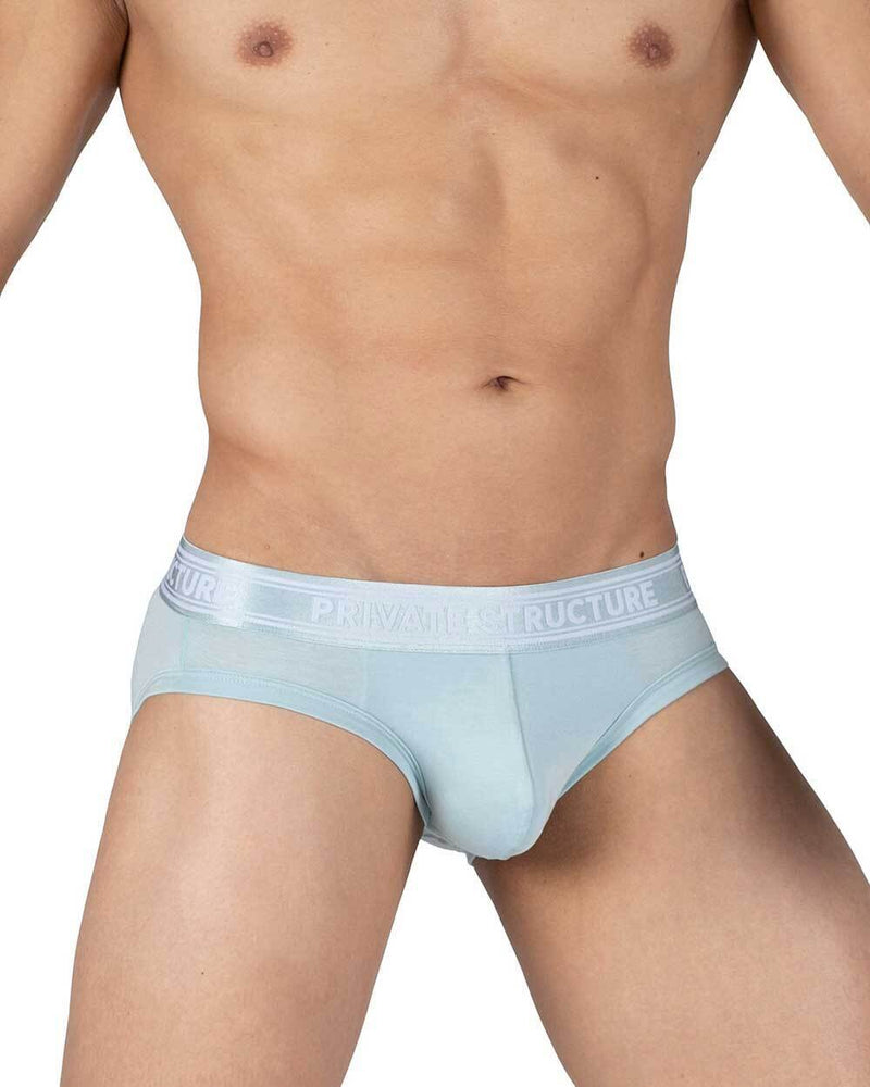 PRIVATE STRUCTURE Viscose Bamboo Mini Briefs Mid-Waist Frost Blue 4378 59A