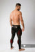 2XL- MASKULO Fetish Leggings 3D ARMORED Mesh Men Legging Back Zip Red LG062-10 36 - SexyMenUnderwear.com