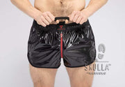2XL Shorts MASKULO Skulla Shiny Nylon Jogging Short Two-Sided Zipper SH077-10 19 - SexyMenUnderwear.com