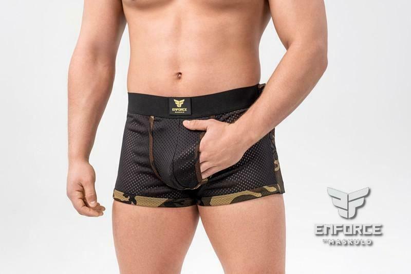 3XL-MASKULO Boxer Short EnForce Two-Sid Snapped Camouflage SH132 19 - SexyMenUnderwear.com