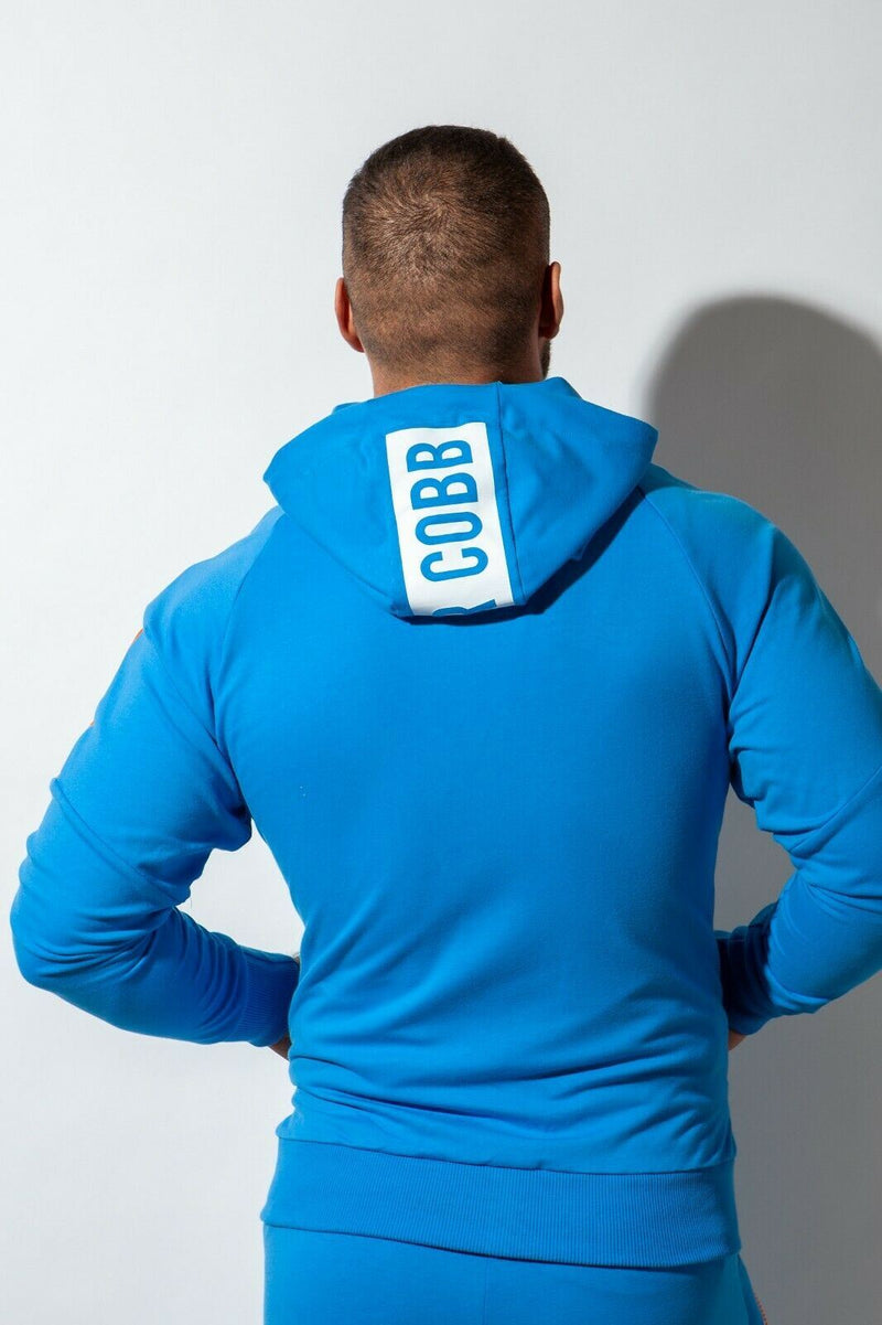 ALEXANDER COBB Athletic Jacket Hoodie & Zipper Extra Soft Blue Hoody 1 - SexyMenUnderwear.com