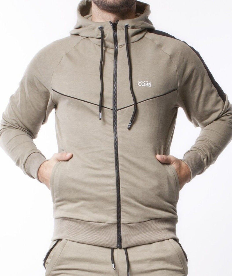 Alexander COBB Hoodie With Zipper Light Soft Athletic Wear Army Green - SexyMenUnderwear.com