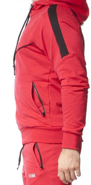 Alexander COBB Hoodie With Zipper Light Soft Athletic Wear Red - SexyMenUnderwear.com