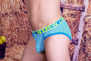 Andrew Christian Andrew Christian Brief Shore Briefs Slip Electric Neon And Aqua 90982 30