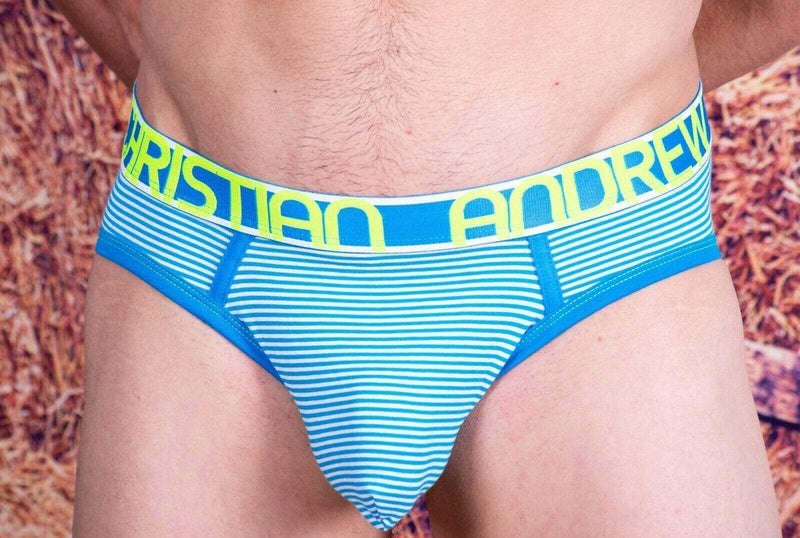 Andrew Christian L Andrew Christian Brief Shore Briefs Slip Electric Neon And Aqua 90982 30