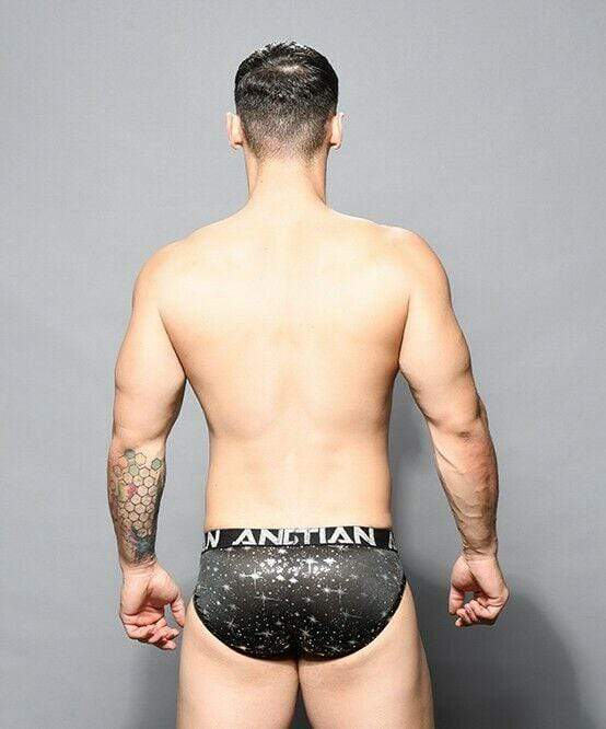 XS Andrew Christian Brief Starlight Briefs w/ Almost Naked Slip Black 91665 65