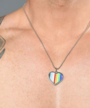 ANDREW CHRISTIAN Ball Chains Progress Pride Necklace 8597 - SexyMenUnderwear.com