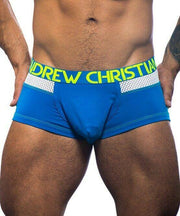 Andrew Christian Boxer Homme Trophy Boy Active Neon Mesh Boxers Blue 90916 19 - SexyMenUnderwear.com
