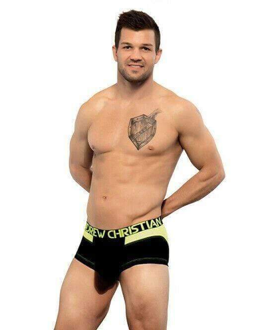 Andrew Christian Boxer Trophy Boy Active Neon Mesh Men Boxers Black 90916 19 - SexyMenUnderwear.com