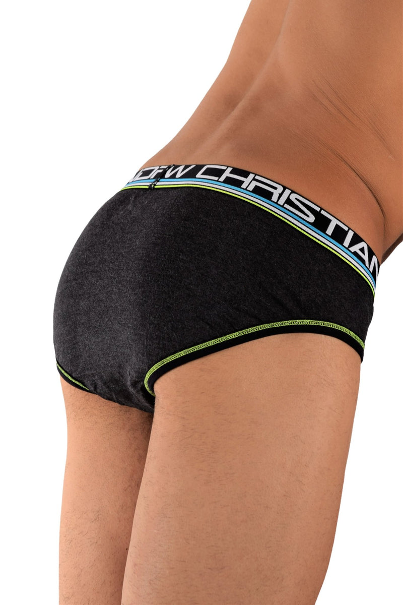 Andrew Christian Brief CoolFlex Active Charcoal 91118 36 - SexyMenUnderwear.com