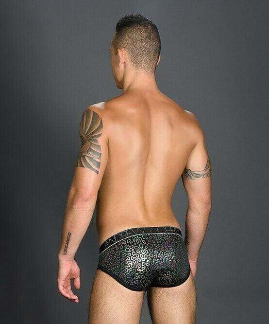 Andrew Christian Brief Disco Animal Briefs Shining Slip Black 91015 30 - SexyMenUnderwear.com