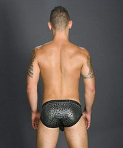 Andrew Christian Brief Disco Animal Briefs Shining Slip Black 91015 30 - SexyMenUnderwear.com