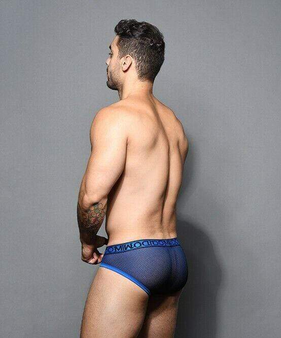 Andrew Christian Brief Dom Briefs Hyper-Masc Double-Mesh Royal 91608 52 - SexyMenUnderwear.com