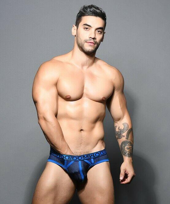 Andrew Christian Brief Dom Briefs Hyper-Masc Double-Mesh Royal 91608 52 - SexyMenUnderwear.com